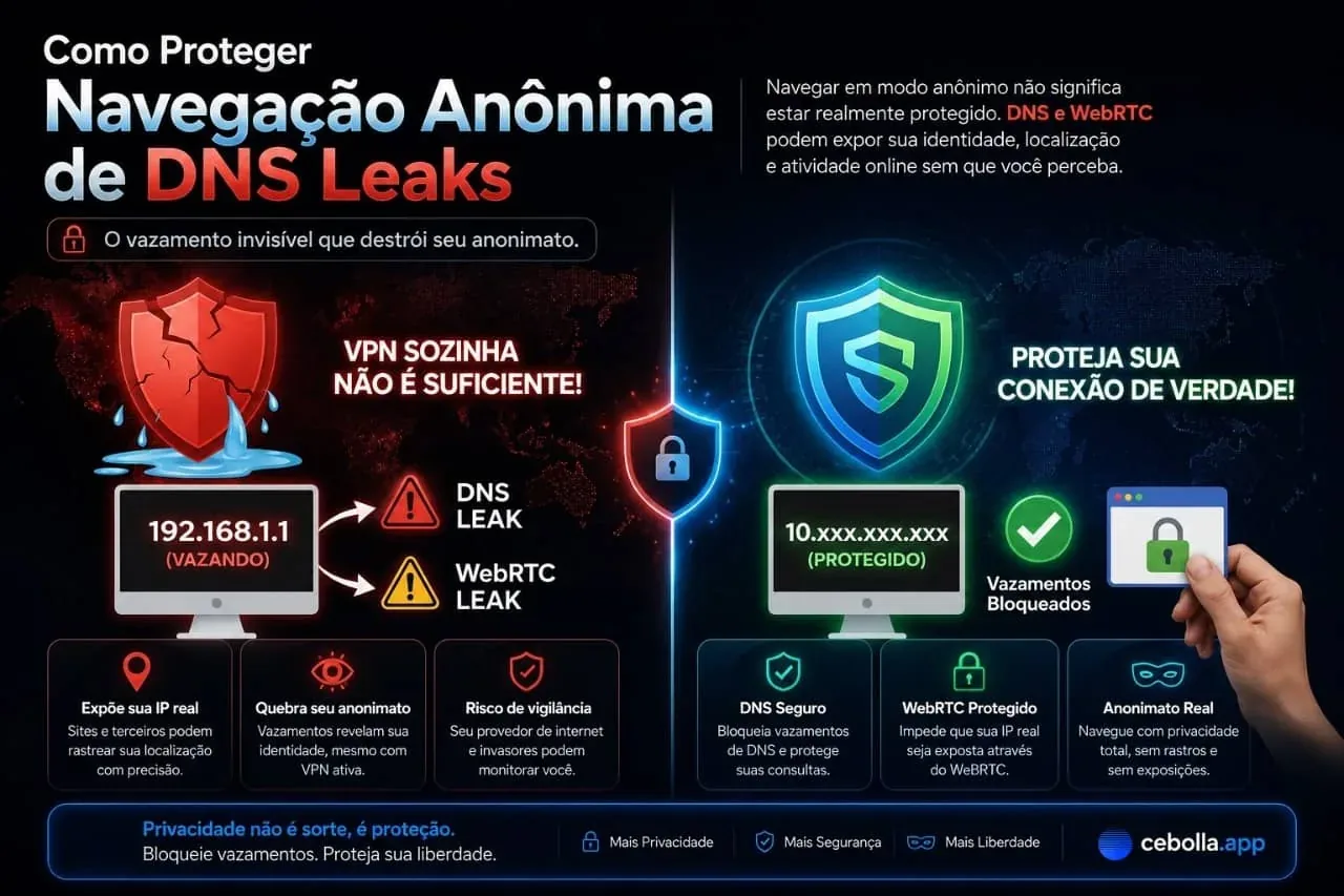 Como Proteger Navegação Anônima de DNS Leaks